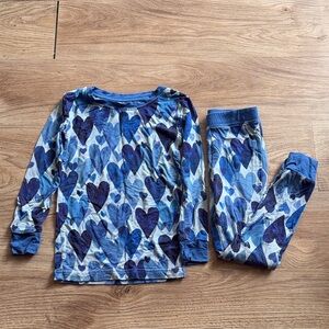 Little Sleepies Blue Heart Pajamas 3T